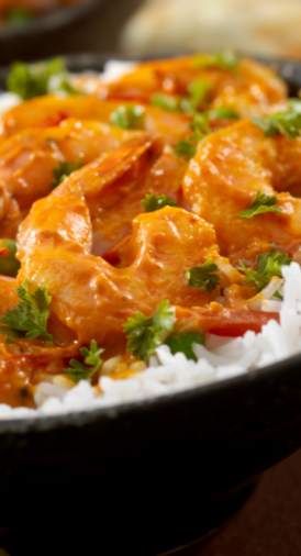 Curry de crevettes aux légumes d’hiver