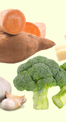 Gratin de patate douce et brocoli