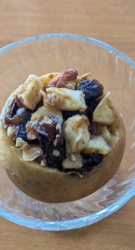 Pomme au four aux fruits secs