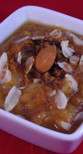 Compote de pommes aux pruneaux et amandes