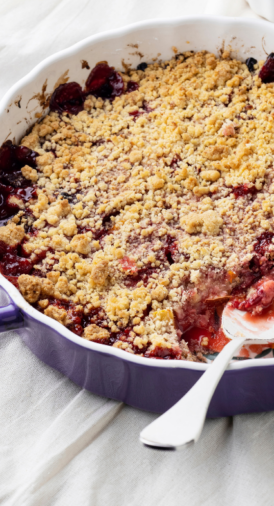 Crumble aux myrtilles