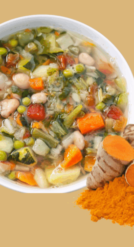 Minestrone au curcuma