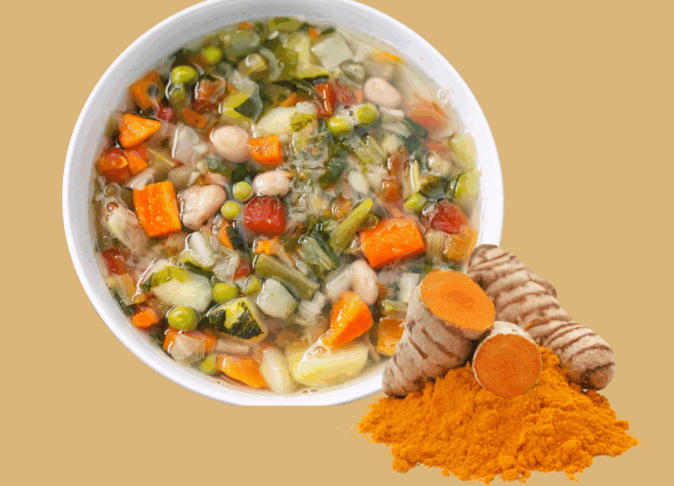 Minestrone au curcuma