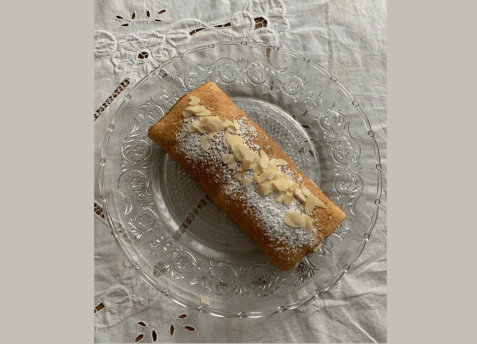 Bûche à l’ananas rôti et à la vanille