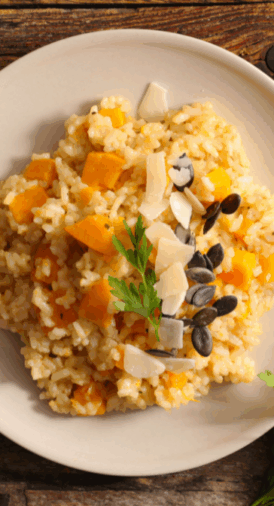 Risotto aux lentilles et courge
