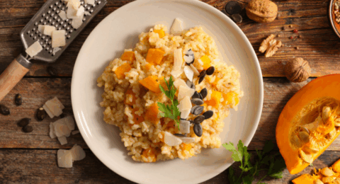 Risotto aux lentilles et courge