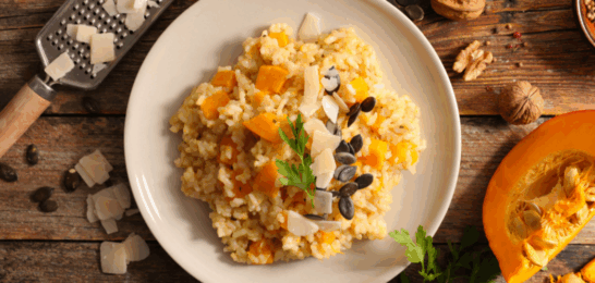 Risotto aux lentilles et courge