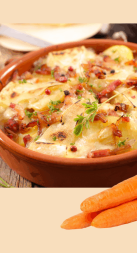Tartiflette aux éclats de carottes