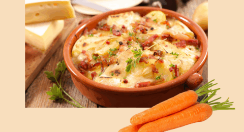 Tartiflette aux éclats de carottes