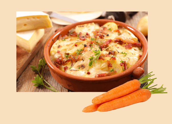 Tartiflette aux éclats de carottes