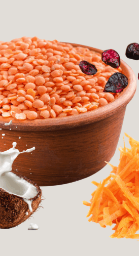 Salade de lentilles corail à la coco