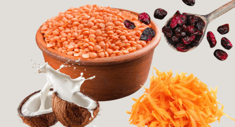 Salade de lentilles corail à la coco