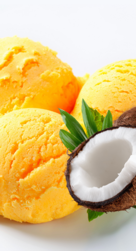 Glace ananas, mangue et coco