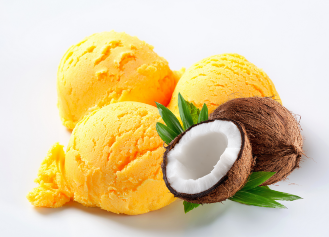 Glace ananas, mangue et coco