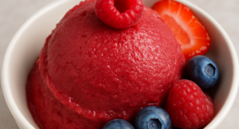 Glace aux fruits et au yaourt