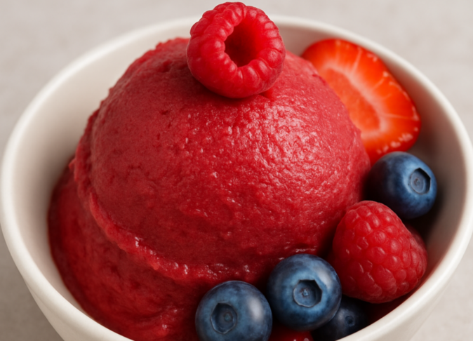 Glace aux fruits et au yaourt