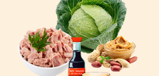 Chou-vert au thon et sauce umami
